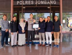 Pemilu Damai, Aman dan Kondusif, Polres Jombang Jalin Silaturahmi Dengan KPUD